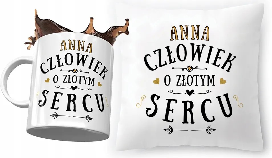 Anna párna ajándék bögre szett fényképes nyomtatással