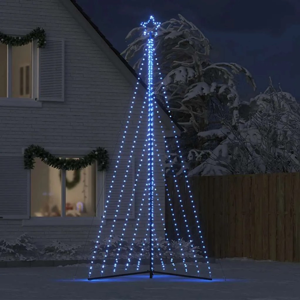 kék karácsonyfa fénykúp 570 LED-del 399 cm