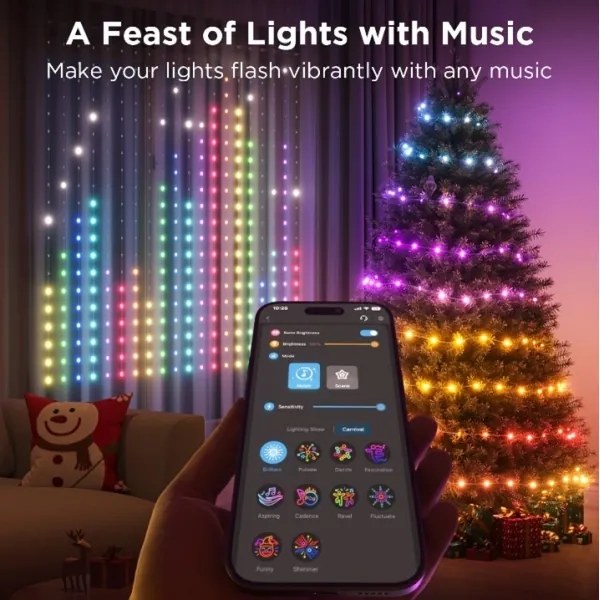 Govee - LED RGB Dimmelhető dekoratív lánc LED/15W/230V IP65 Wi-Fi