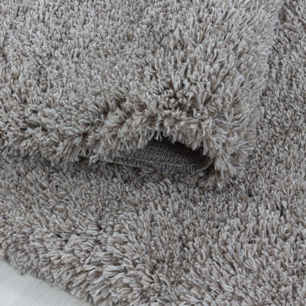 Világosbarna kerek szőnyeg ø 160 cm Fluffy – Ayyildiz Carpets