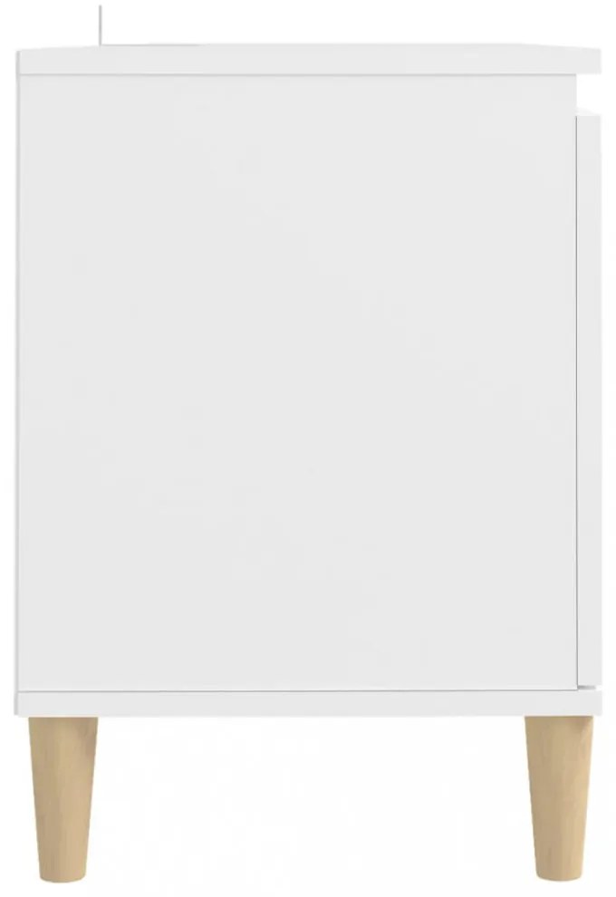 fehér TV-szekrény tömör falábakkal 103,5 x 35 x 50 cm