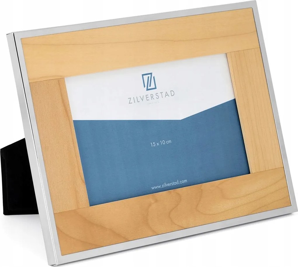 Fa képkeret, széles, barna, ajándéknak Méret: 10x15 cm