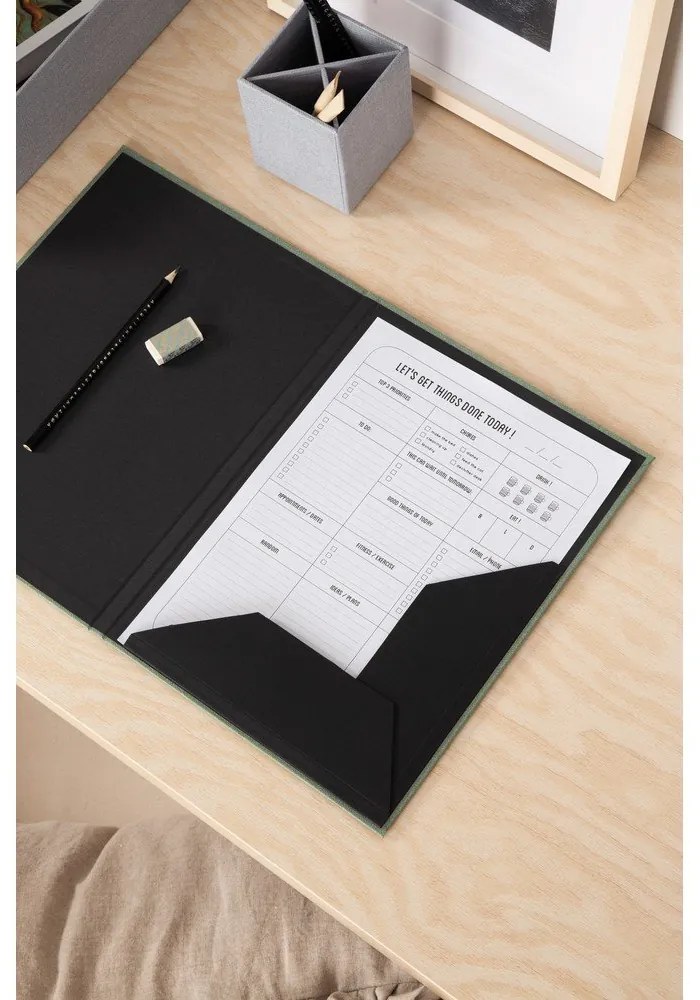 Zöld karton rendszerező Paulina Canvas Paper Laminate A5 – Bigso