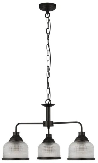 Searchlight 1683-3BK - Csillár láncon BISTRO 3xE27/60W/230V fekete