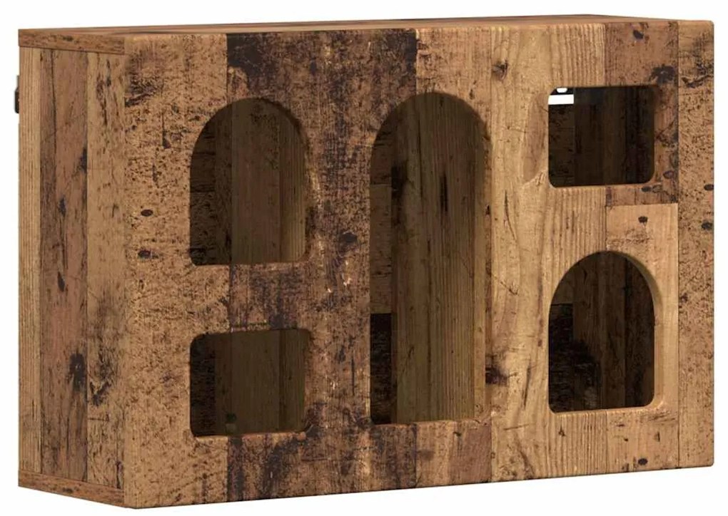 Függő szekrény polcokkal Öreg fa 60 x 20 x 40 cm Faanyag