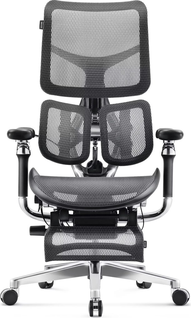 Prémium ergonomikus irodai szék lábtartóval fekete Premium Normal Size: Diablo V-Kinetic