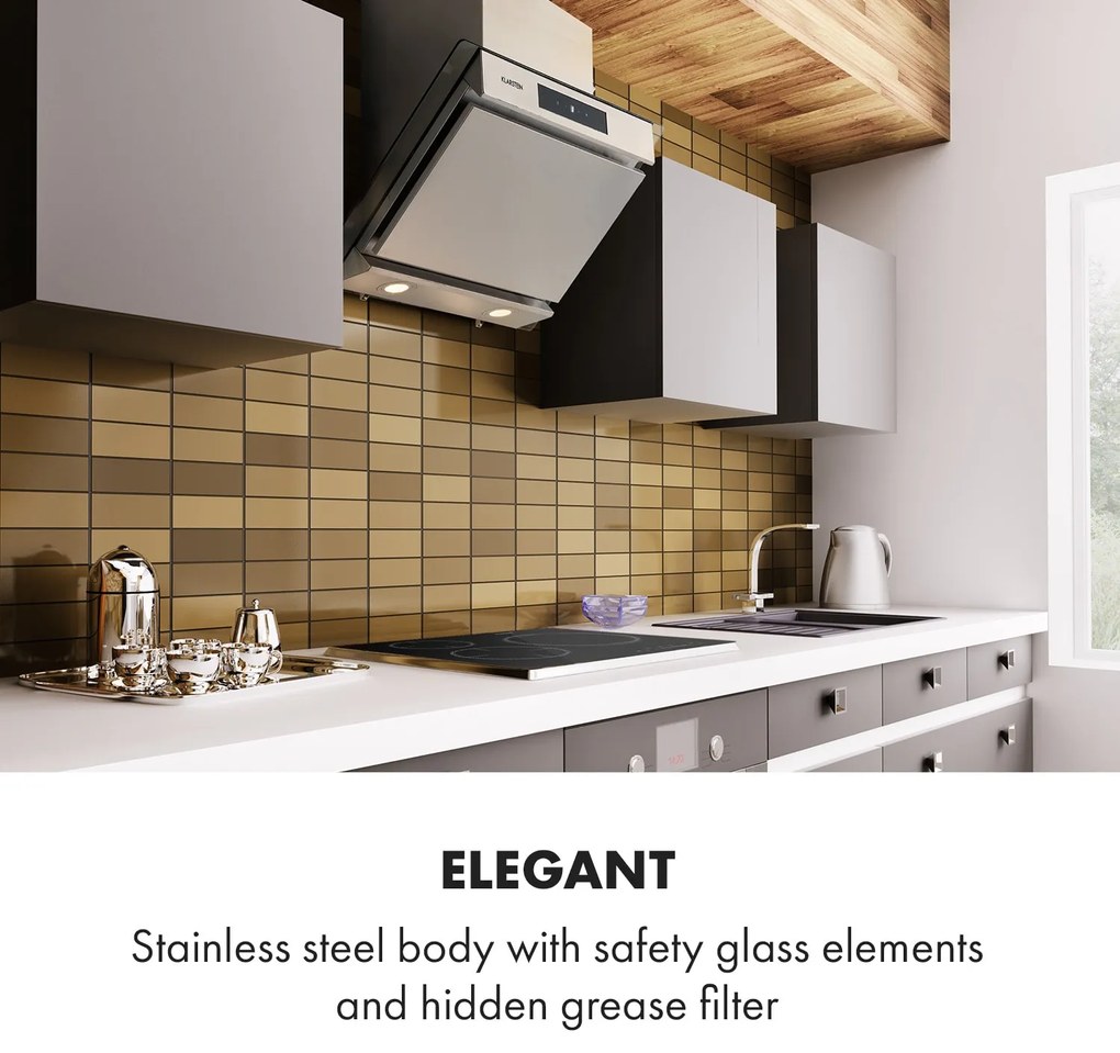 Klarstein Balzac Silent 60, páraelszívó, 250 W, 3 teljesítményfokozat, 604 m³/ó, LED