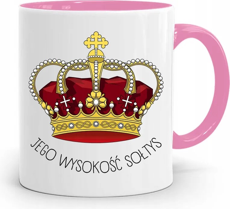Soltésznak Rózsaszín Őfelsége Soltész Bögre fényképes nyomtatással