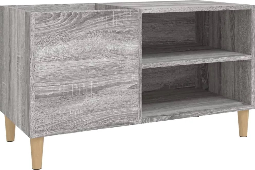 vidaXL szürke sonoma színű szerelt fa hanglemezszekrény 84,5x38x48 cm