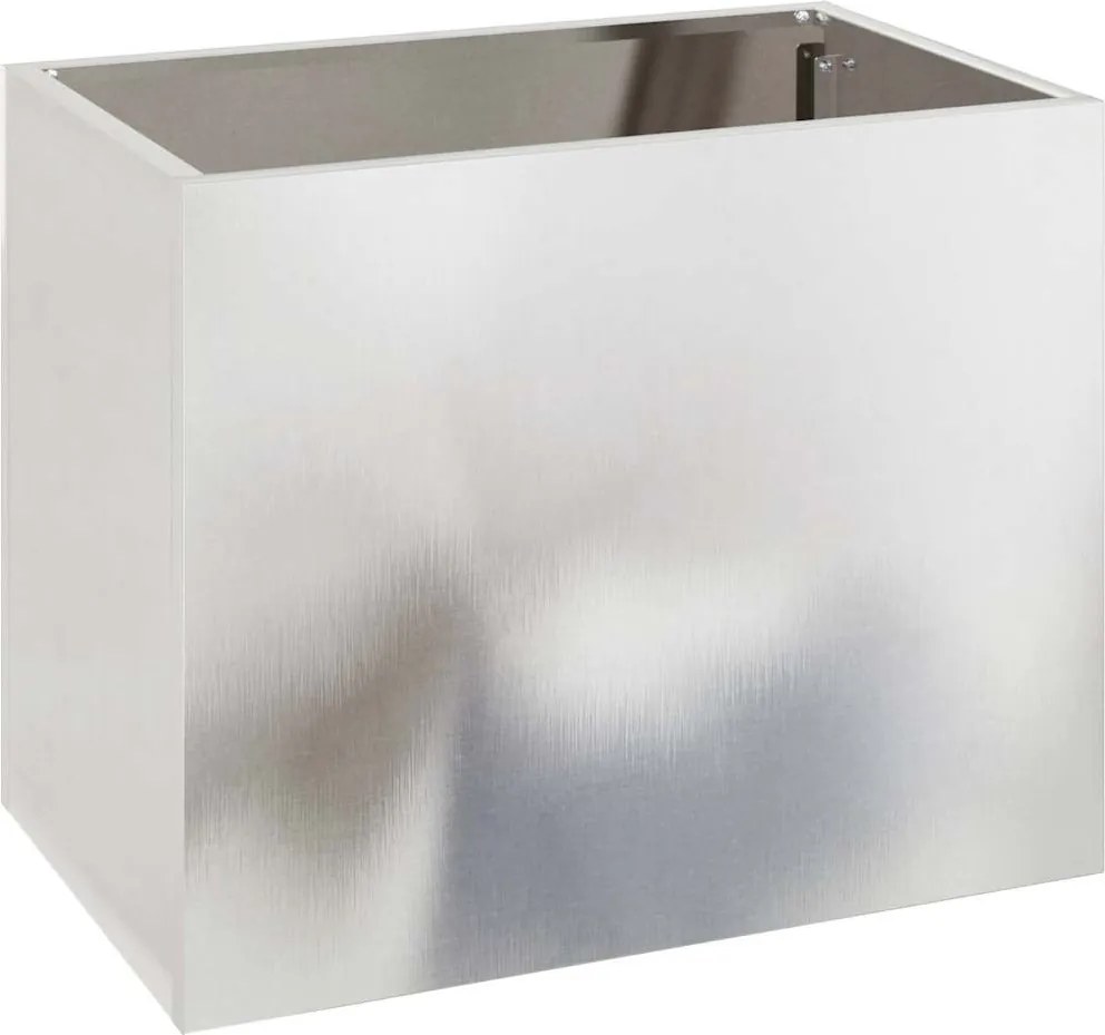 vidaXL Kerti cserép Rozsdamentes acél 50 x 32 x 40 cm