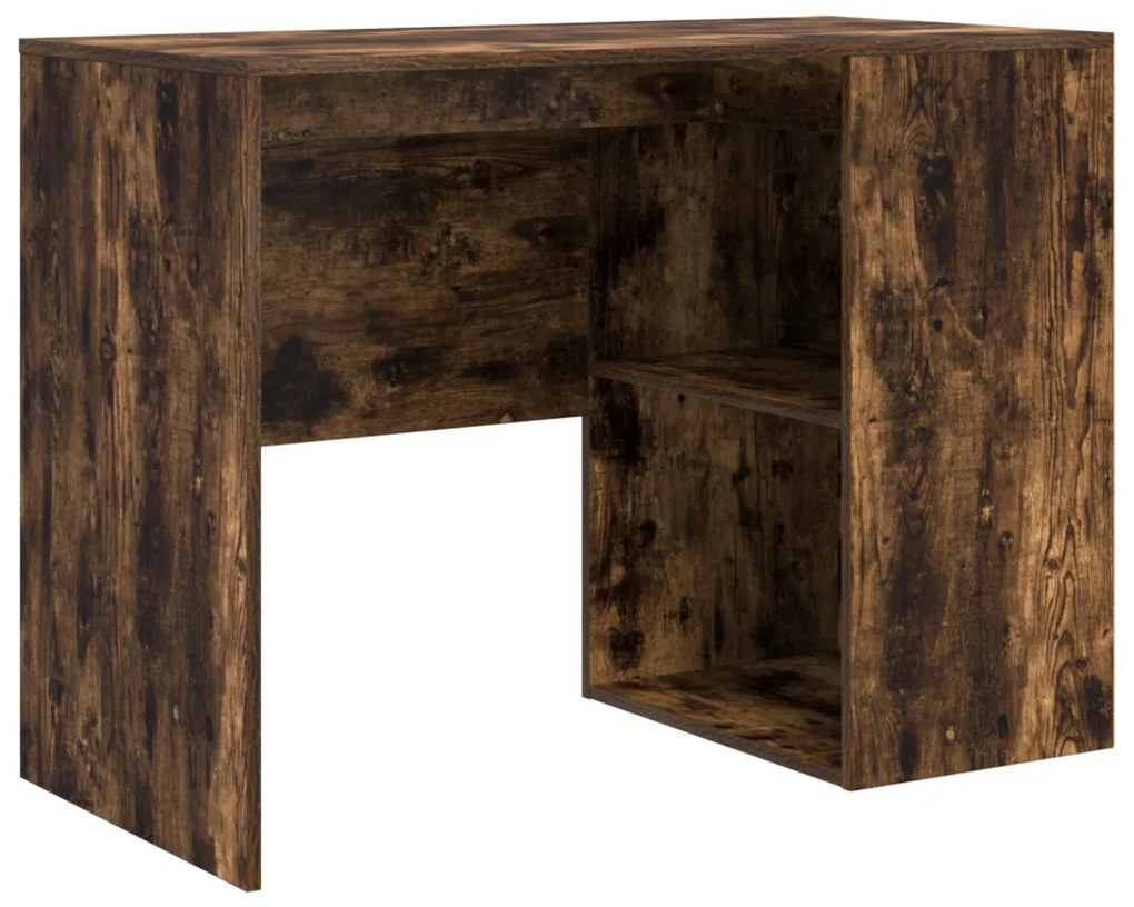 vidaXL Sarok Íróasztal Füstölt Tölgy 102x88x75 cm Hajlított Fa
