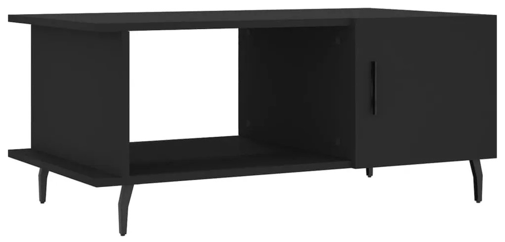 Fekete szerelt fa dohányzóasztal 90 x 50 x 40 cm