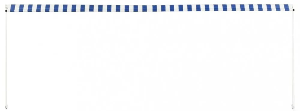 feltekerhető kék és fehér napellenző 350 x 150 cm