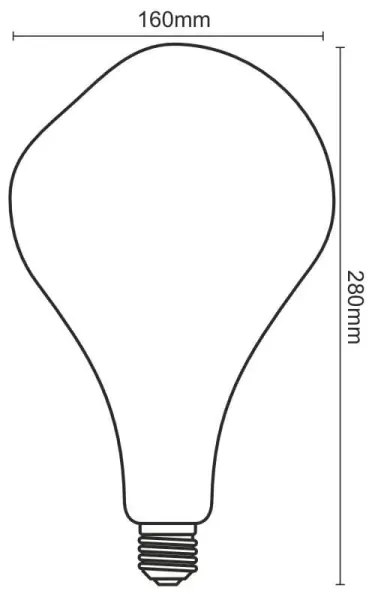 LED Izzó FILAMENT BUMPED VINTAGE ET160 E27/4W/230V 2000K