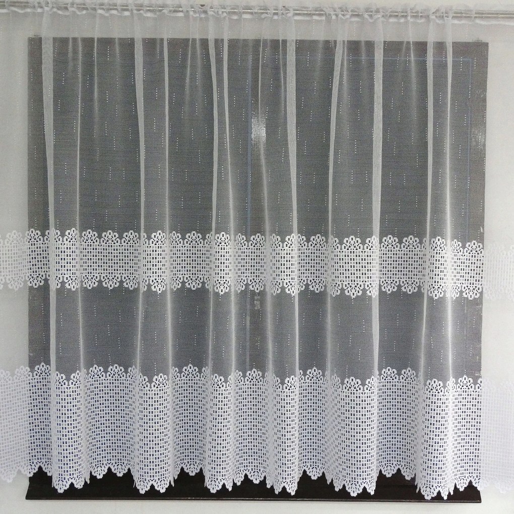 Mg Függöny jacquard 680/5 Fehér 150cm alagúttal