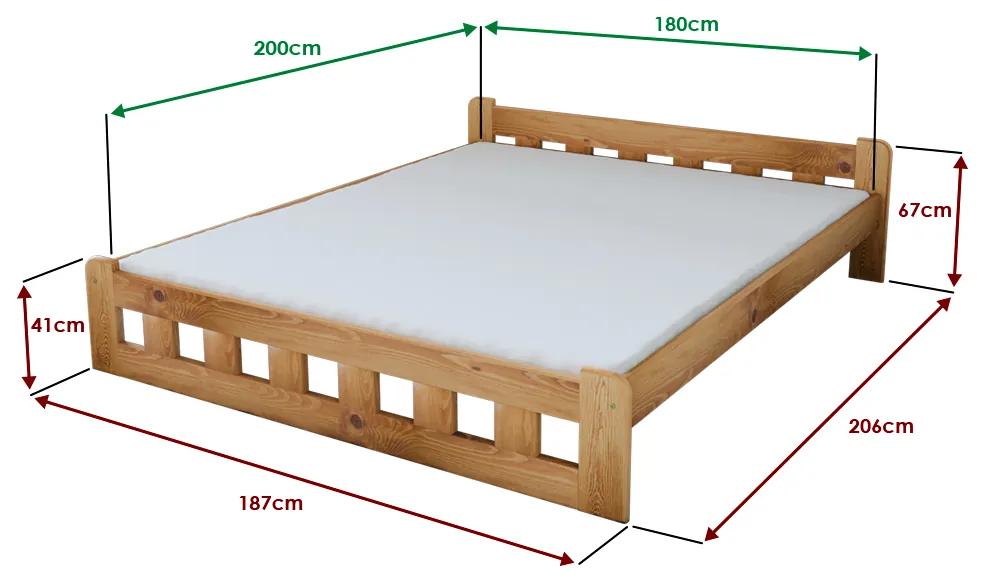Naomi magasított ágy 180x200 cm, égerfa Ágyrács: Léces ágyrács, Matrac: Deluxe 10 cm matrac