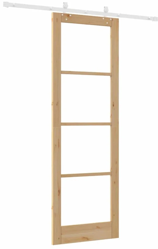 Csúszóajtó Barna 78 x 232 cm Fa és fém