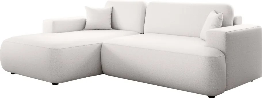 Ülőgarnitúra, fehér, balos, GARY ROH