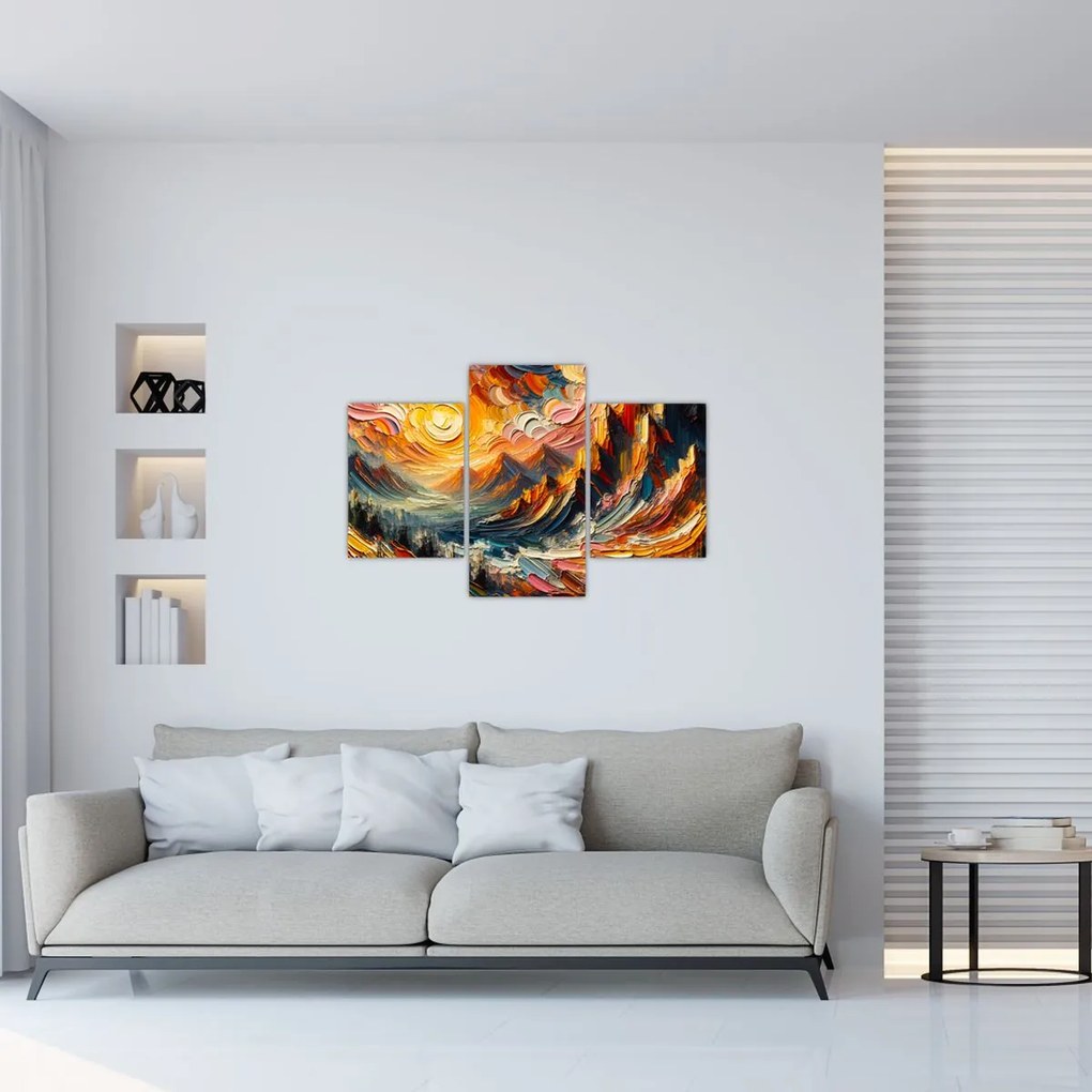 Kép - Hegyek, melyeket napfény ölel (90x60 cm)