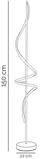 ONLI - LED Állólámpa TWIST LED/24W/230V 4000K fekete