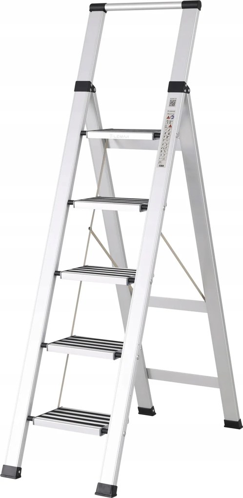 Háztartási létra 5 lépcsős alumínium összecsukható Slim Space Lemar 030205