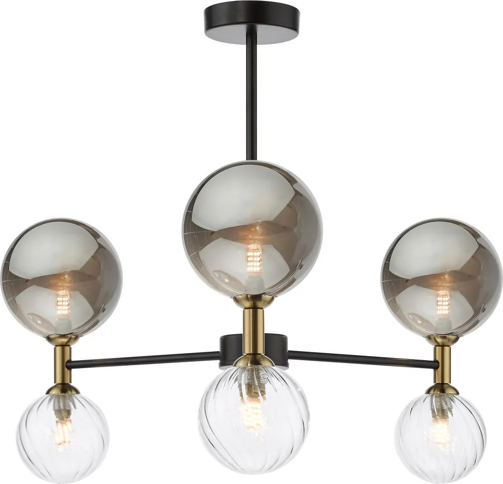 Dar Lighting modern mennyezeti lámpa takara matt fekete dartak0654-03-24