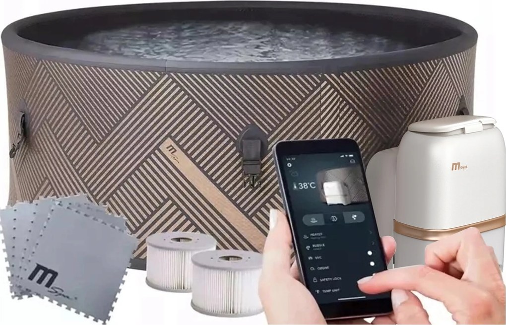 Felfújható Spa Hidromasszázs Medence Relaxáció Fűtött Víz Mono Eco Wifi 6os