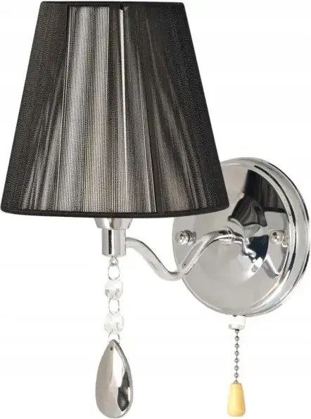 Fali lámpa feszített szálakból a hálószoba anyagából az ágy mellett