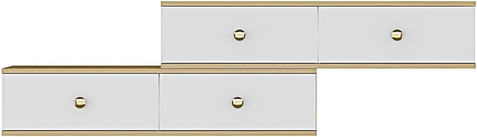 Zuzu TV-állvány, zafír tölgy-fehér, 120 cm – TR555CHM1112