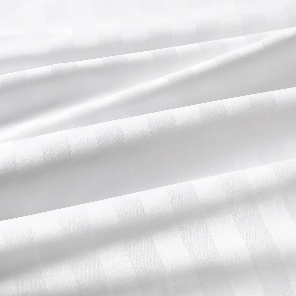 Goldea kör alakú damaszt terítő - fehér csíkos Ø 220 cm