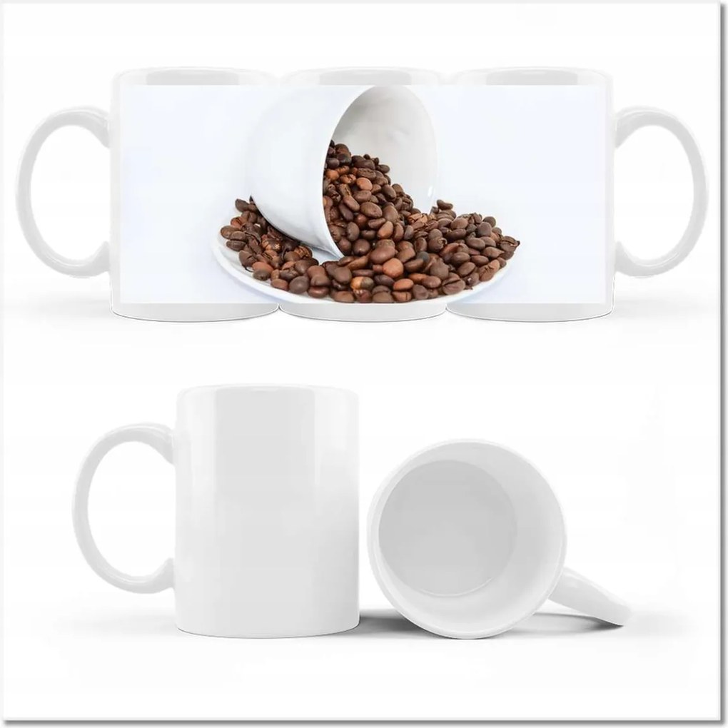 Nyomott mintás bögre szemes kávé a szakértő számára