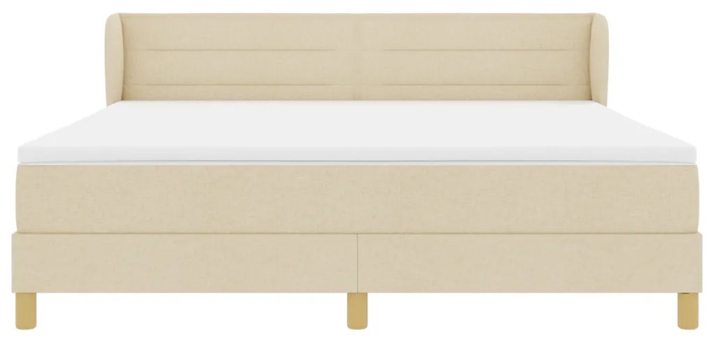 Boxspring Ágy Matracra Krém színben - 180x200 cm Textil