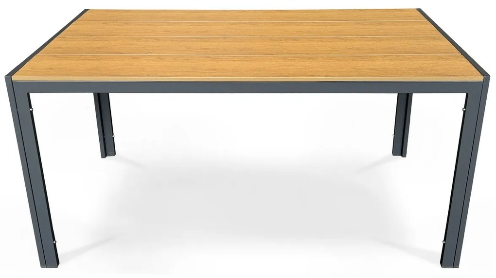 Autronic Kerti asztal, fém, polifából, barna, AZT-S1215 OAK