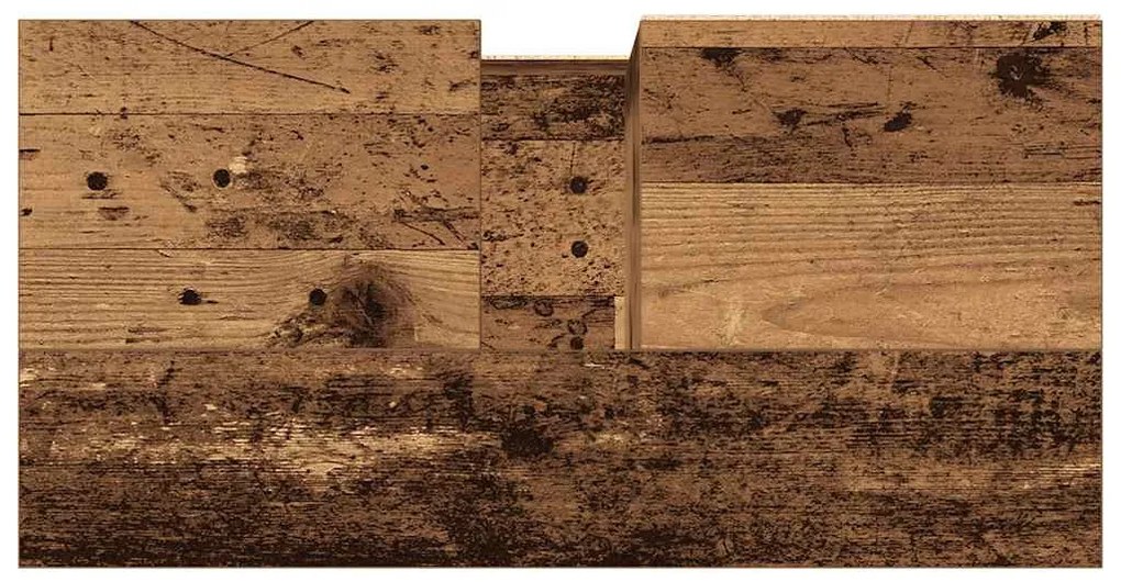 antik fa színű szerelt fa fürdőszobaszekrény 65 x 33 x 60 cm