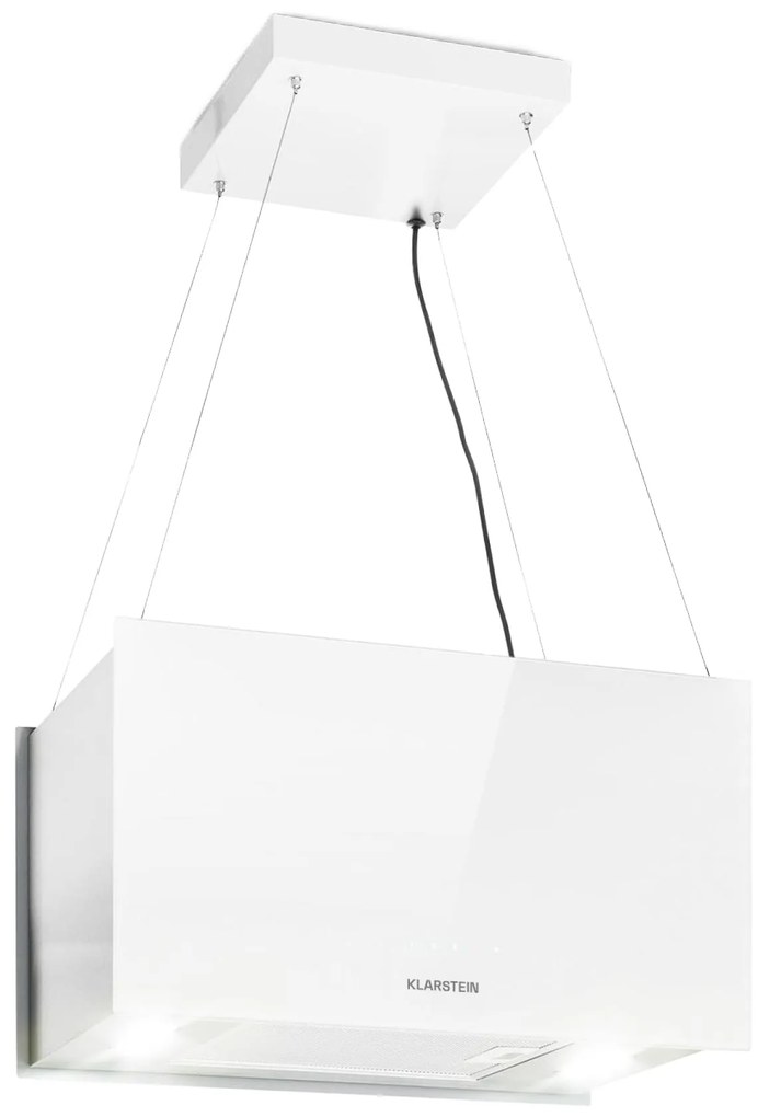 Klarstein Kronleuchter L, mennyezeti páraelszívó, 60 cm, 577 m³/ó, LED, érintőképernyős, fehér