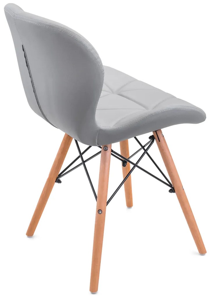 Étkezőszékek 4db bőr Light Grey