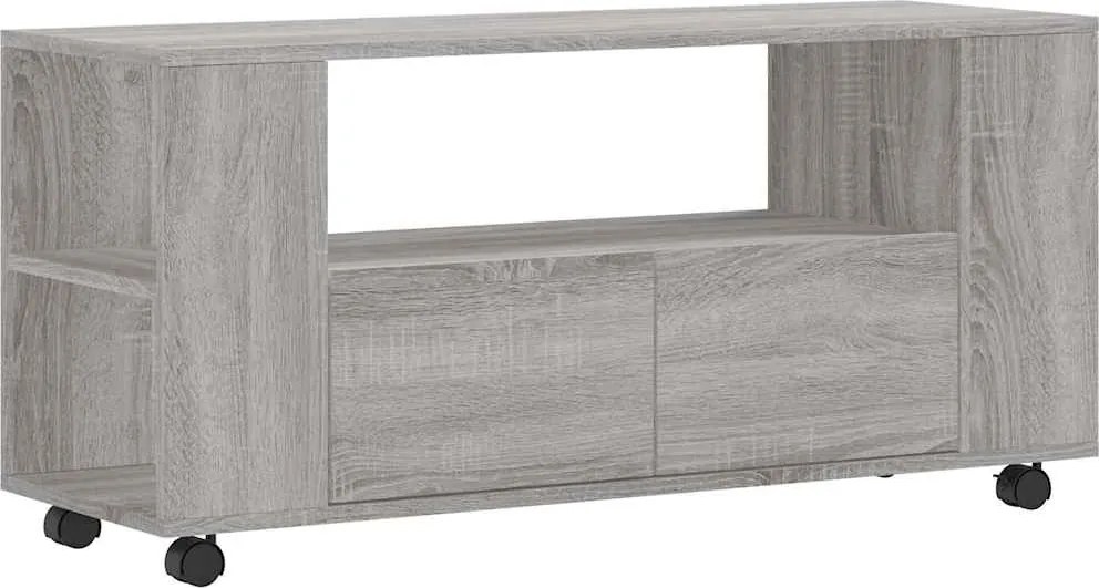 vidaXL szürke sonoma színű szerelt fa TV-szekrény 102x34,5x43 cm