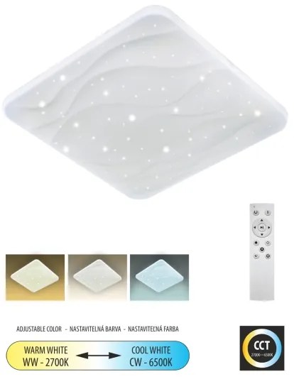 LED Dimmelhető mennyezeti lámpa NERIS LED/36W/230V 2700-6500K + távirányító