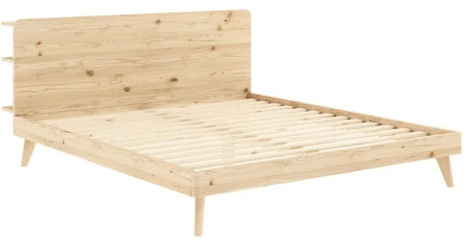 Borovi fenyő franciaágy ágyráccsal 160x200 cm Retreat – Karup Design