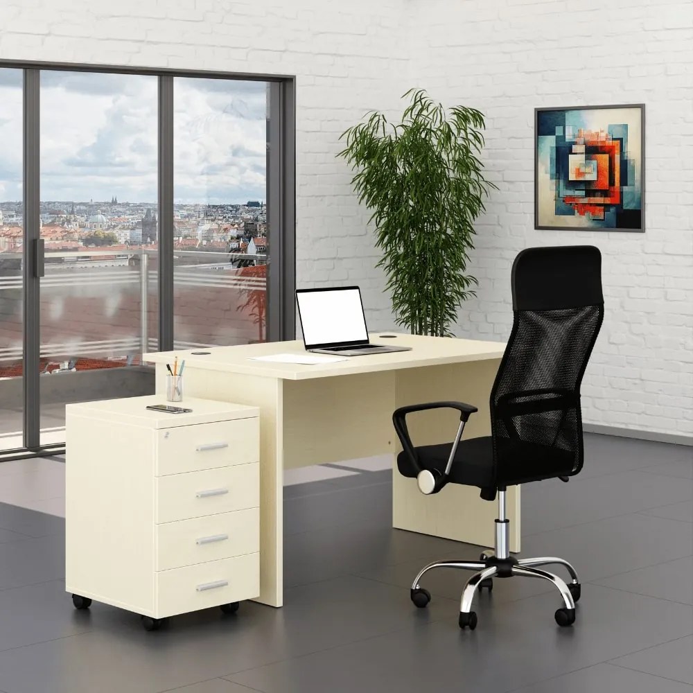 Irodabútor szett SimpleOffice 1, 120 cm, nyír