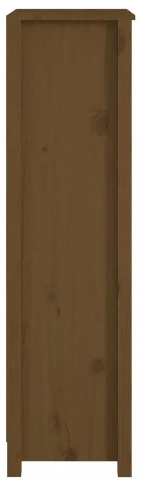 mézbarna tömör fenyőfa faliszekrény 50x35x125,5 cm