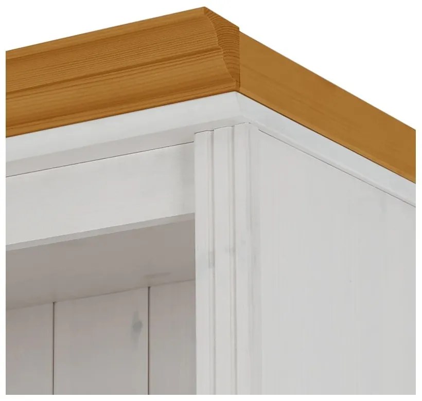 Fehér borovi fenyő könyvespolc 74x223x37 cm Anita – Støraa