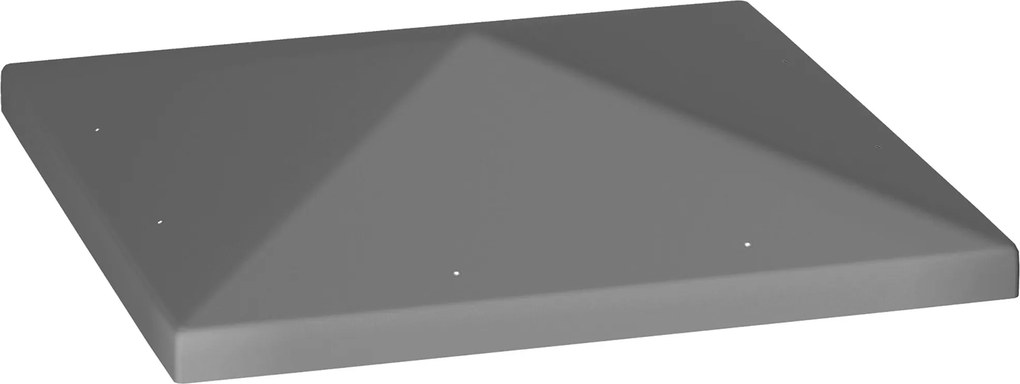 Outsunny Pavilon Csere Tető 3 x 3 m, Vízálló Pavilon Napernyő, Csere Borítás Kert Pavilonhoz, Oxford Anyagból készült, 370 g/m², Sötétszürke | Aosom