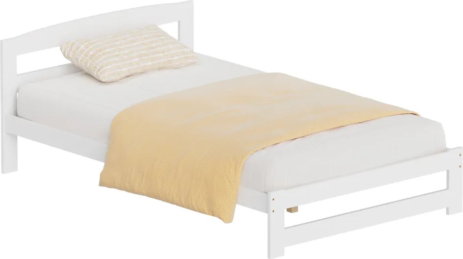 Ágy ágyráccsal, fehér, 120x200, AZRA