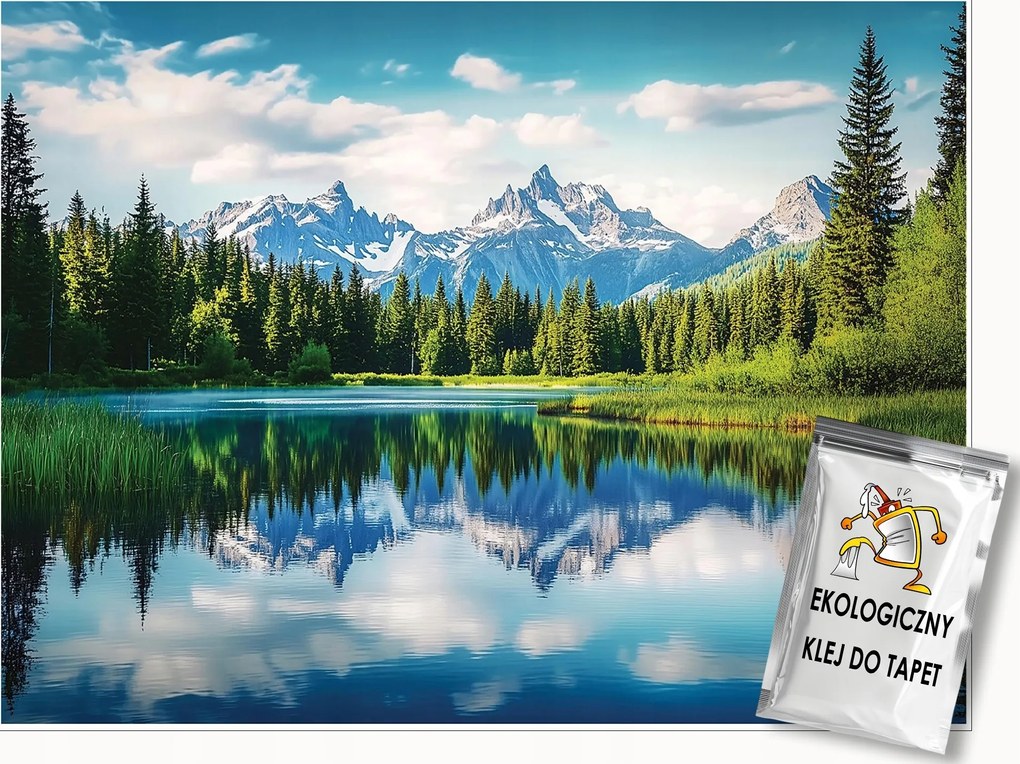 3D Fotótapéta Hegyek Erdő Tó Hálószoba Nappali Tapéta Flizelina 350x250