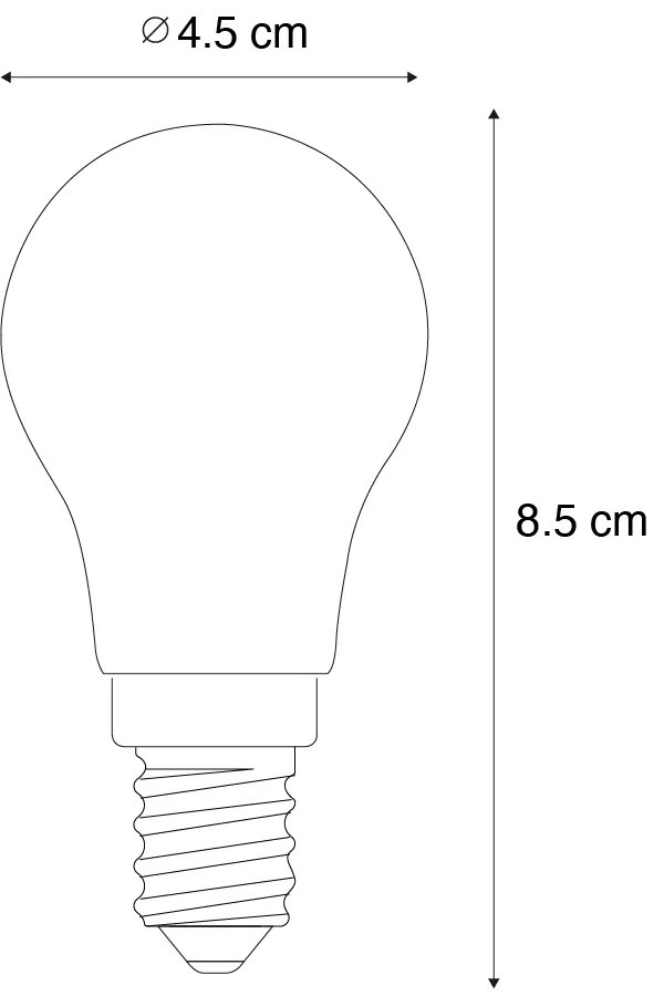 5 darabos Smart E14 LED izzó készlet P45 matt 4.2W 470 lm 2700-6500K