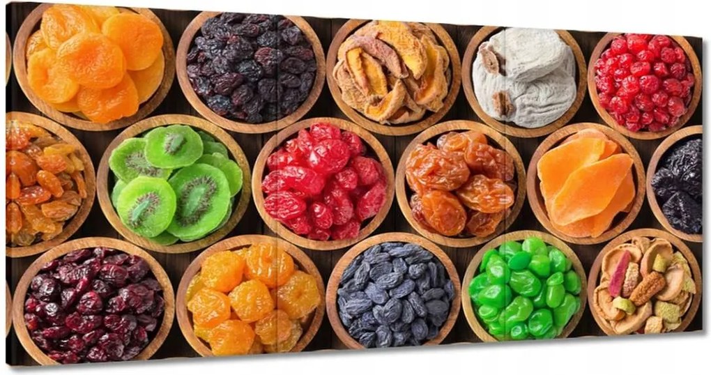 Képek 120x60 Aszalt gyümölcsök tálakban