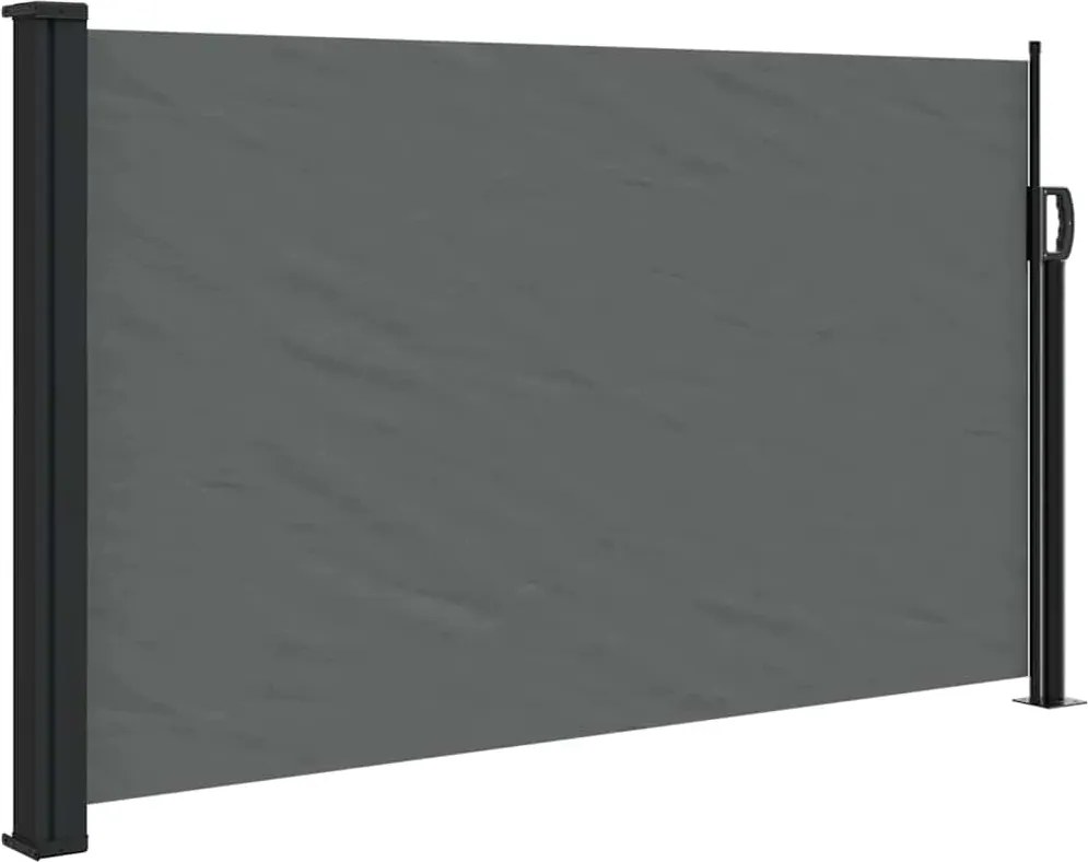 vidaXL antracitszürke behúzható oldalsó napellenző 120 x 600 cm