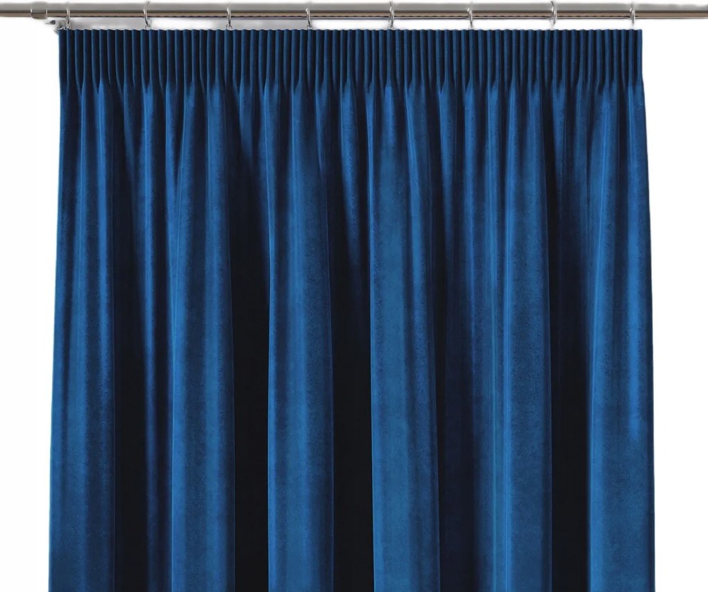 Velvi szalagfüggöny 140x250 sötétkék