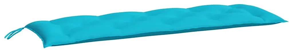2 db türkizkék szövet kerti padpárna 150 x 50 x 7 cm